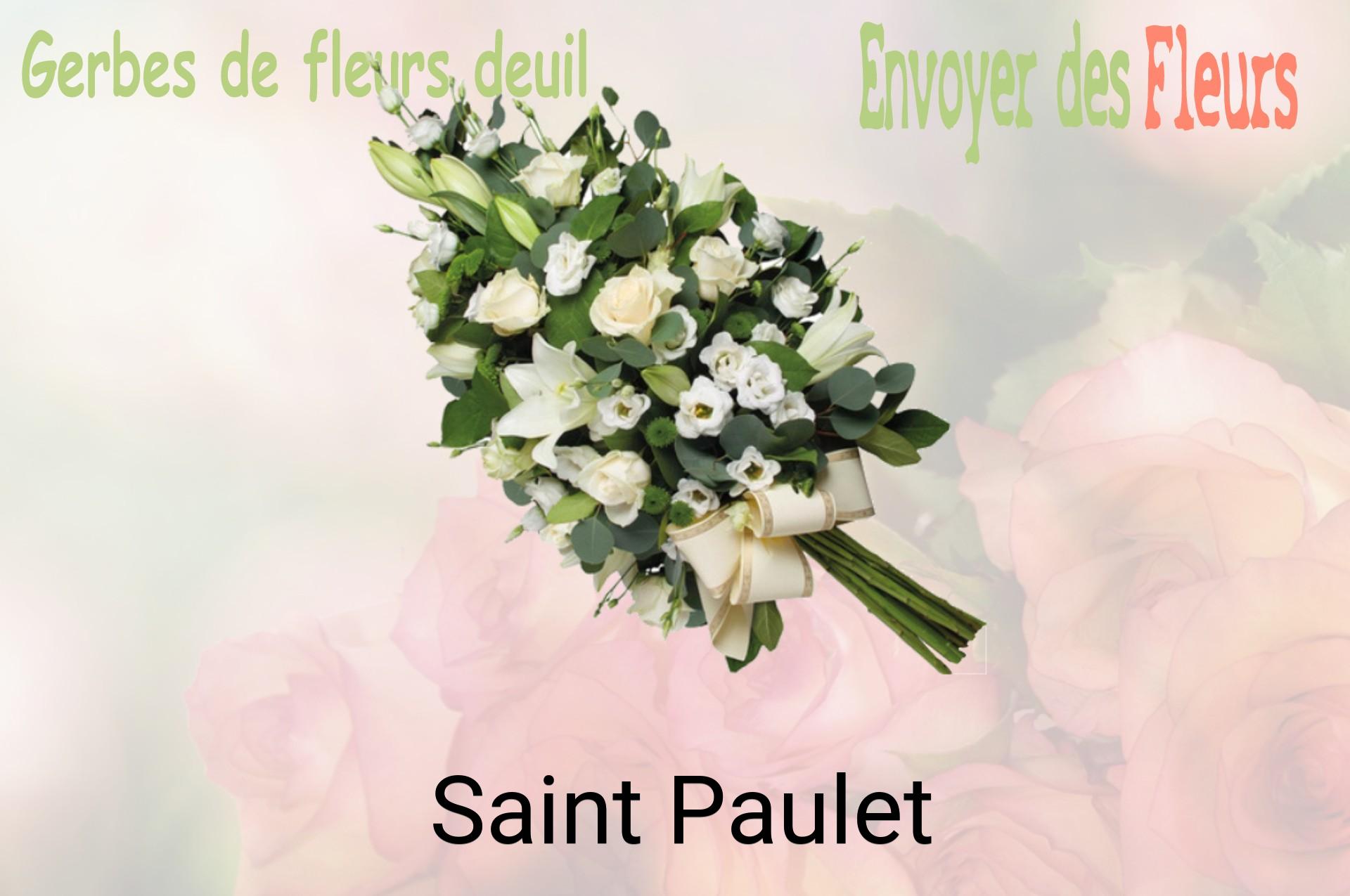 Gerbe de fleurs de deuil livrée à Saint-Paulet
